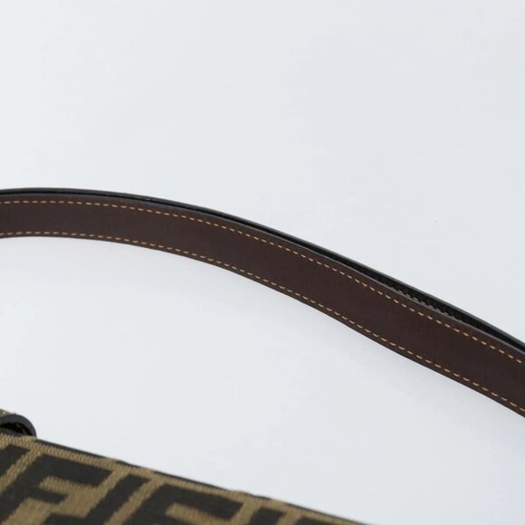 FENDI Zucca Canvas Shoulder Bag Brown Auth 142559 - Picture 9 of 16